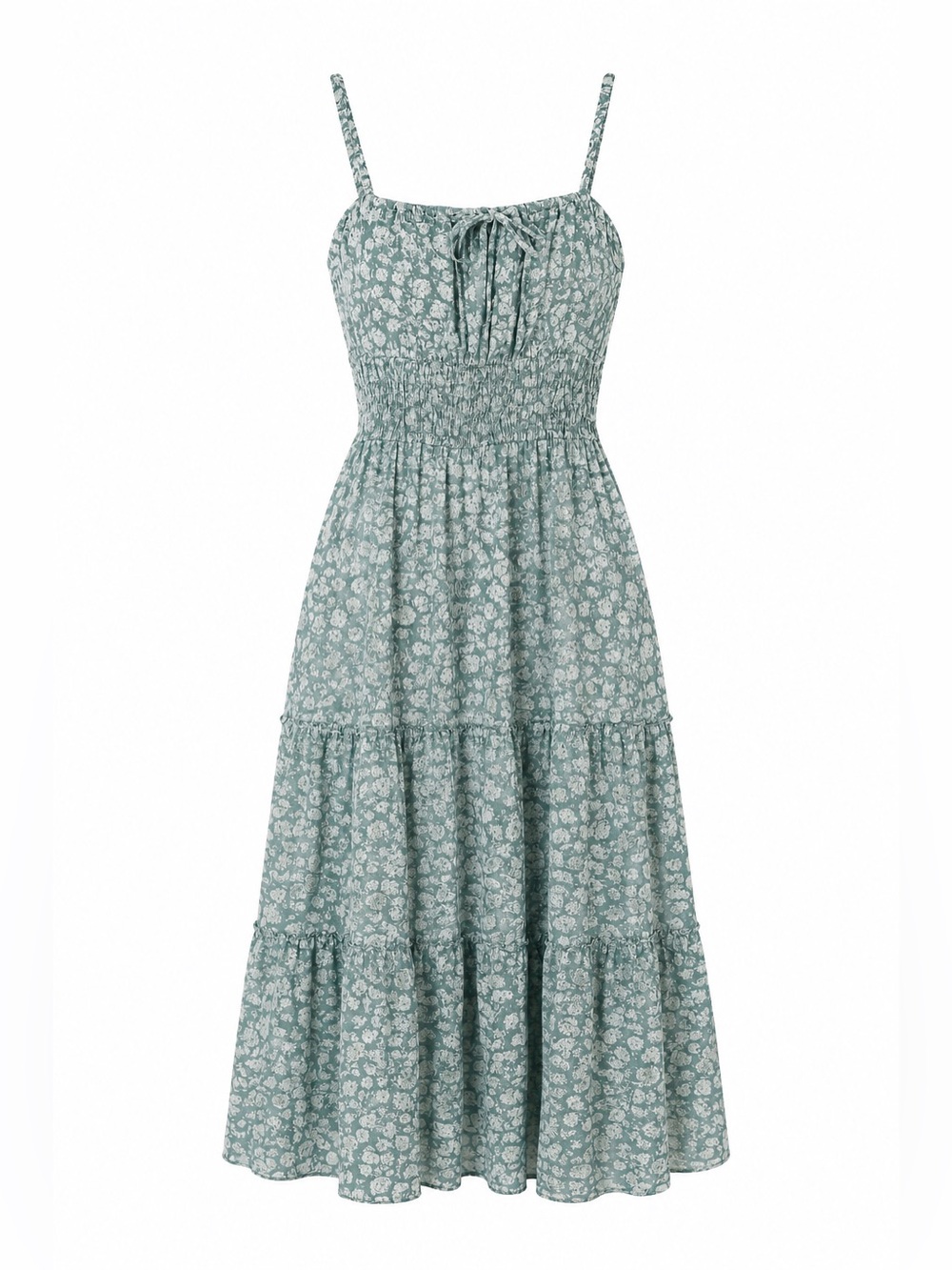 Trixxi sage green floral midi dress, medium